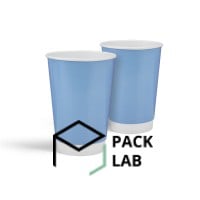 Paper white cup double-layer "Blakyt" 340 ml